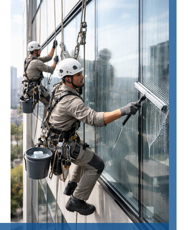 Мойка окон альпинистами в Рославле от 4624 р. | ВЫСОТНИК-Рлв