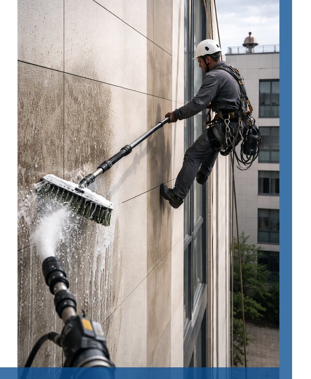 Мойка фасада из керамогранита в Рославле от 308 р. | ВЫСОТНИК-Рлв