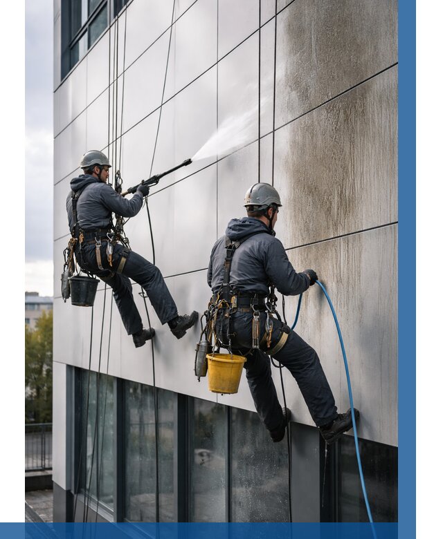 Мойка фасада из композита в Рославле по цене от 308 р. | ВЫСОТНИК-Рлв