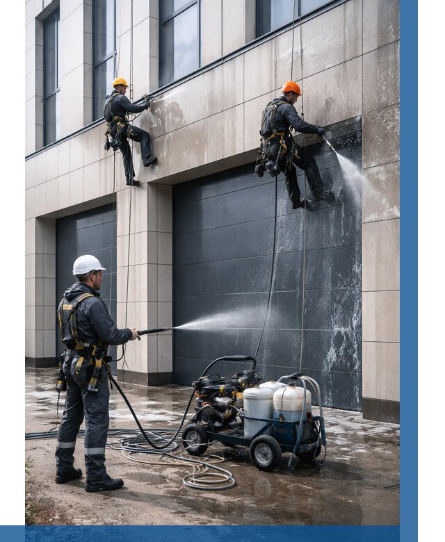 Послестроительная мойка фасада в Рославле от 308 р. | ВЫСОТНИК-Рлв