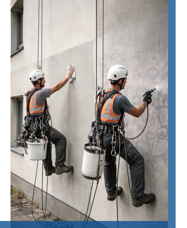 Антиграффити покрытие фасада в Рославле от 617 р. | ВЫСОТНИК-Рлв