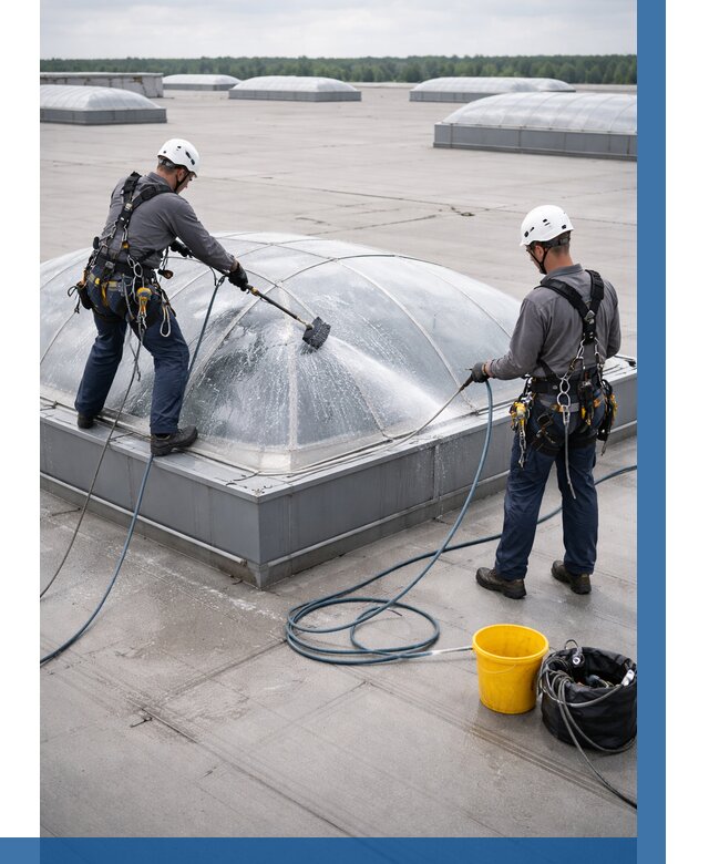 Мойка зенитных фонарей в Рославле, заказать от 4624 р. | ВЫСОТНИК-Рлв