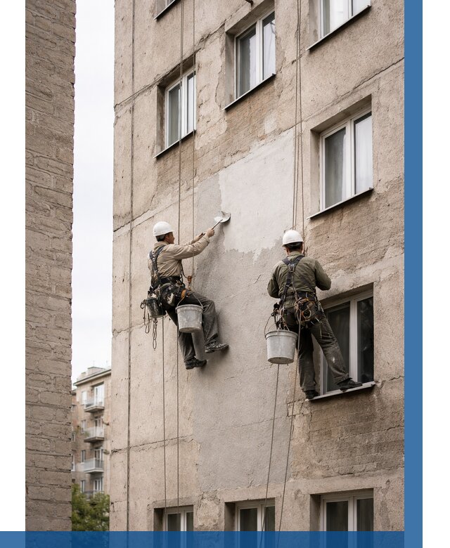 Косметический ремонт фасада в Рославле от 1130 р. | ВЫСОТНИК-Рлв