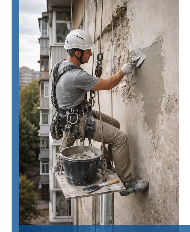 Восстановление фасадной штукатурки в Рославле с гарантией качества