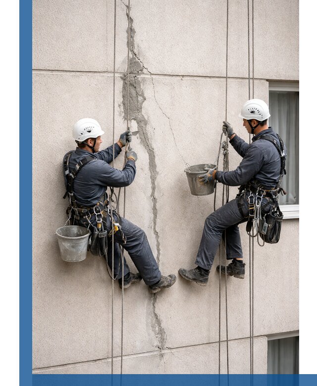 Заделка трещин на фасаде в Рославле с гарантийным ремонтом