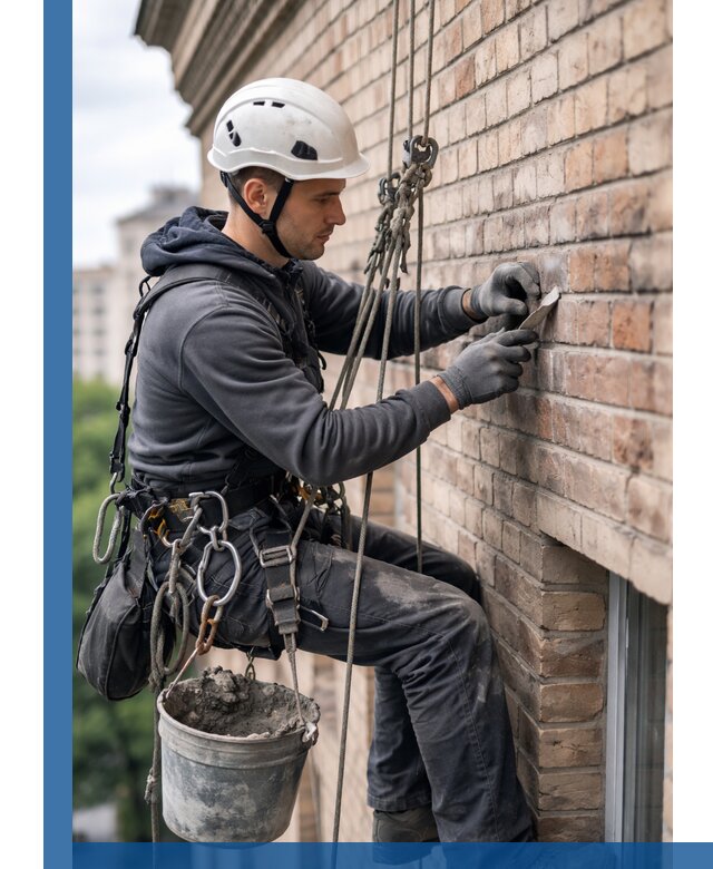 Качественный ремонт кирпичной кладки фасада в Рославле с гарантией