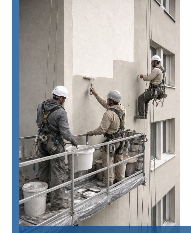 Покраска оштукатуренного фасада в Рославле под ключ с гарантией