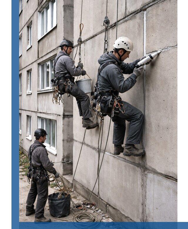 Герметизация межпанельных швов в Рославле с гарантией герметичности