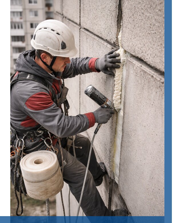 Утепление межпанельных швов в Рославле от 719 р. | ВЫСОТНИК-Рлв