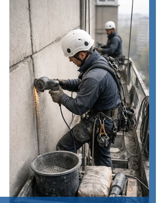 Штробление межпанельных швов в Рославле от 1233 р. | ВЫСОТНИК-Рлв