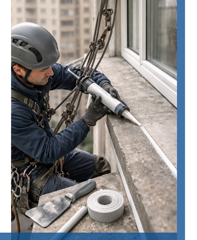 Герметизация балконного козырька в Рославле от 4624 р. | ВЫСОТНИК-Рлв