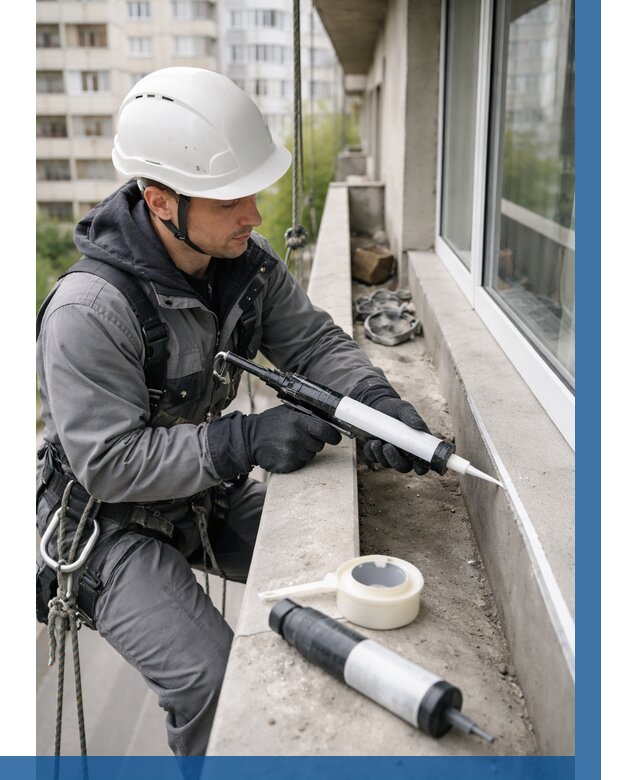 Герметизация швов лоджии в Рославле от 4624 р. | ВЫСОТНИК-Рлв