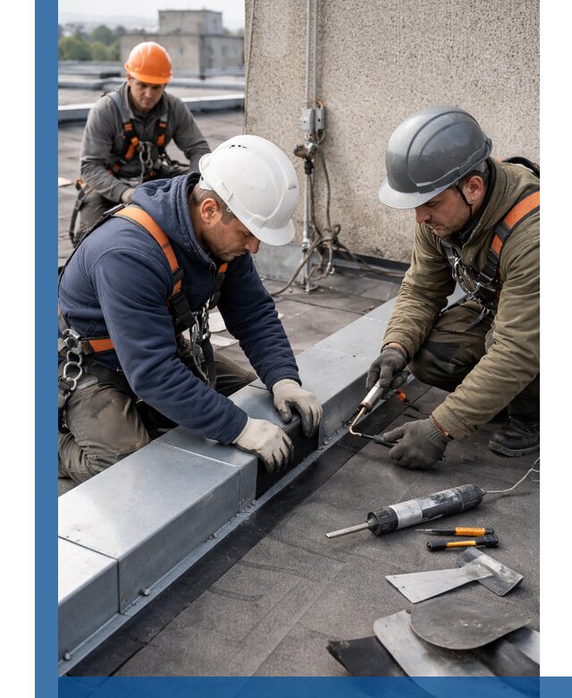 Ремонт кровельных примыканий в Рославле профессионально