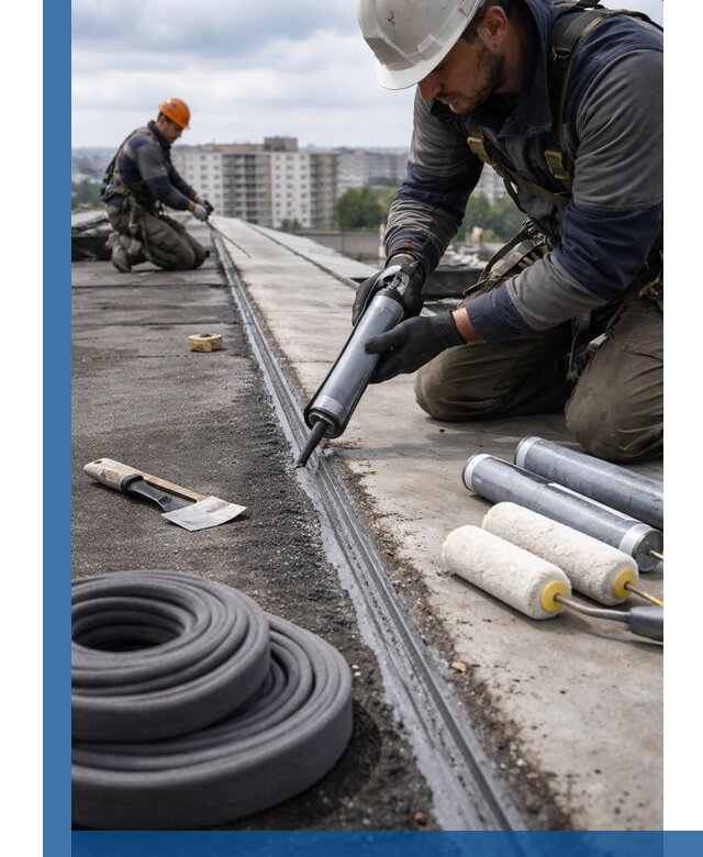 Герметизация швов кровли в Рославле с гарантией герметичности