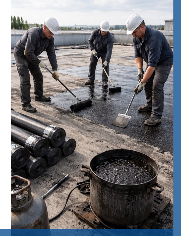 Гидроизоляция кровли мастикой в Рославле от 617 р. | ВЫСОТНИК-Рлв