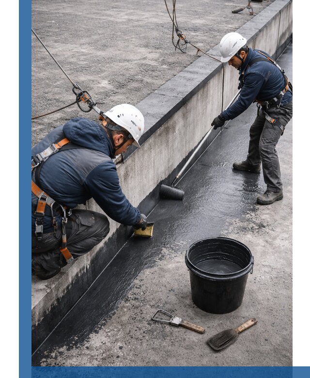 Гидроизоляция кровли жидкой резиной профессионально в Рославле