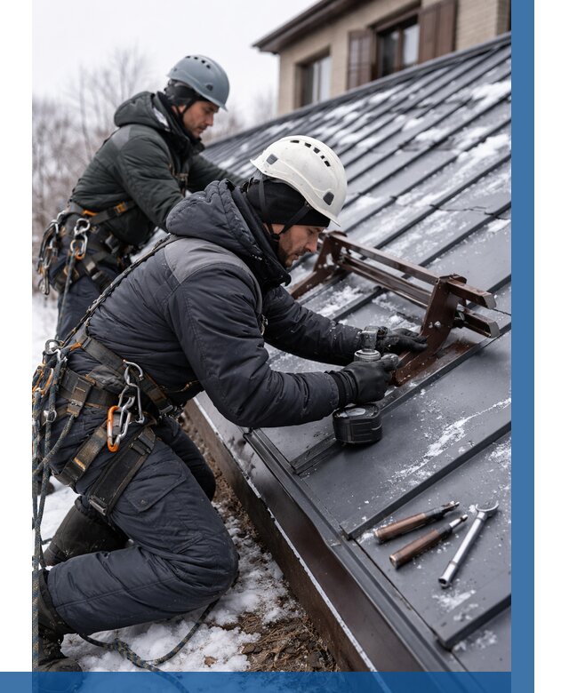 Монтаж снегозадержателей в Рославле от 462 р. | ВЫСОТНИК-Рлв