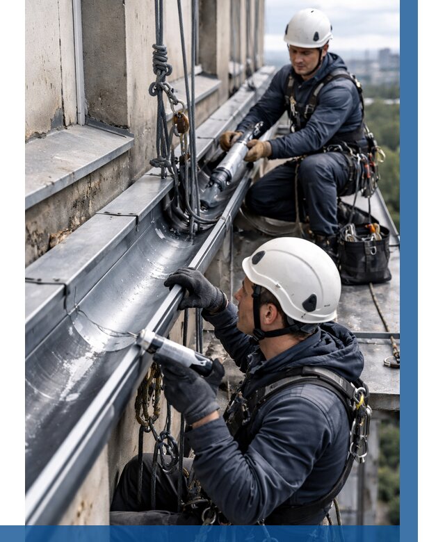 Ремонт водосточных желобов в Рославле от 6679 р. | ВЫСОТНИК-Рлв