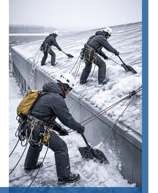 Очистка навесов от снега в Рославле от 4624 р. | ВЫСОТНИК-Рлв