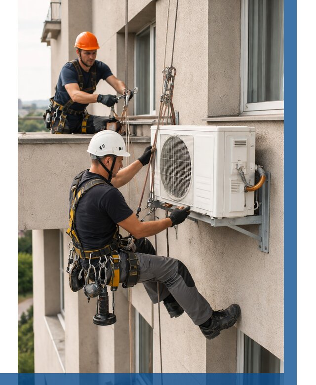 Монтаж внешнего блока кондиционера в Рославле от 6679 р. | ВЫСОТНИК-Рлв