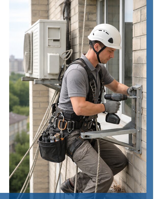 Установка кронштейнов кондиционера в Рославле от 3597 р. | ВЫСОТНИК-Рлв