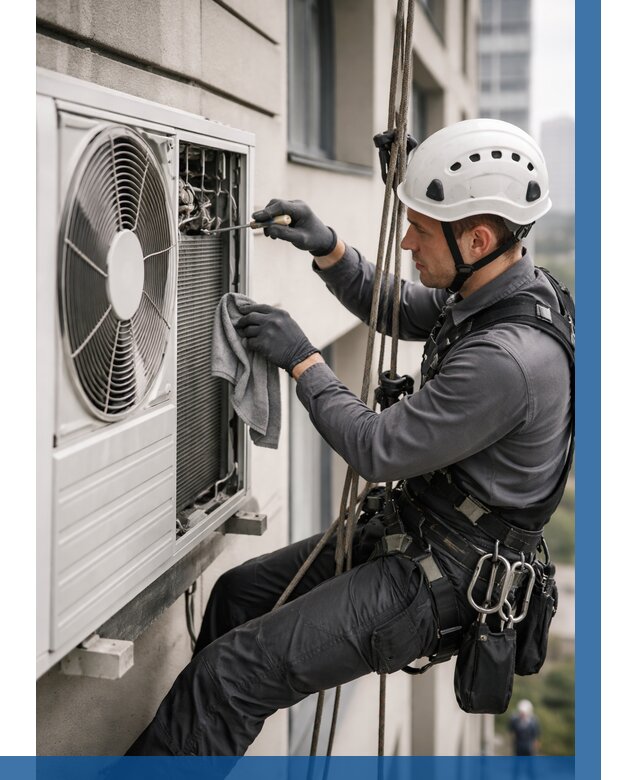 Обслуживание внешнего блока кондиционера в Рославле от 2775 р.ВЫСОТНИК-Рлв