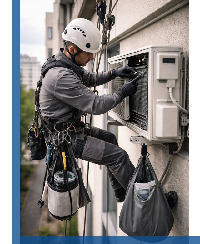 Обслуживание внешнего блока кондиционера в Рославле профессионально