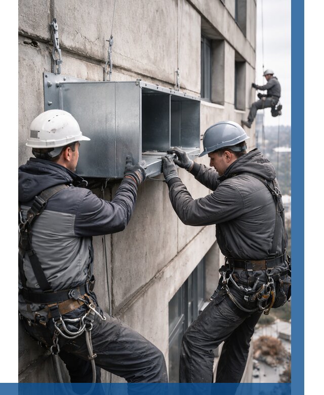 Монтаж вентиляционных коробов в Рославле от 3083 р. | ВЫСОТНИК-Рлв