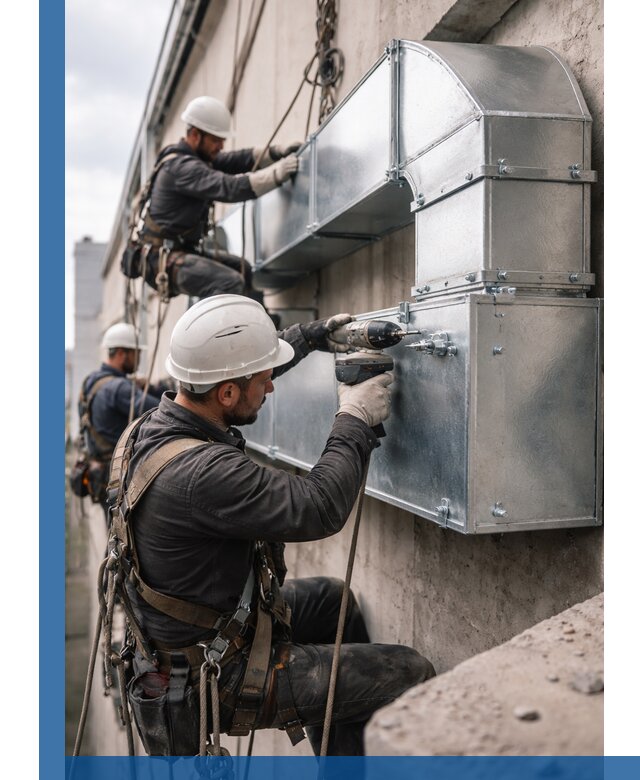 Профессиональный монтаж вентиляционных коробов в Рославле под ключ