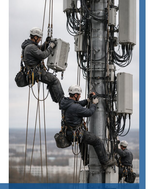 Монтаж оборудования связи на мачте в Рославле от 7707 р. | ВЫСОТНИК-Рлв