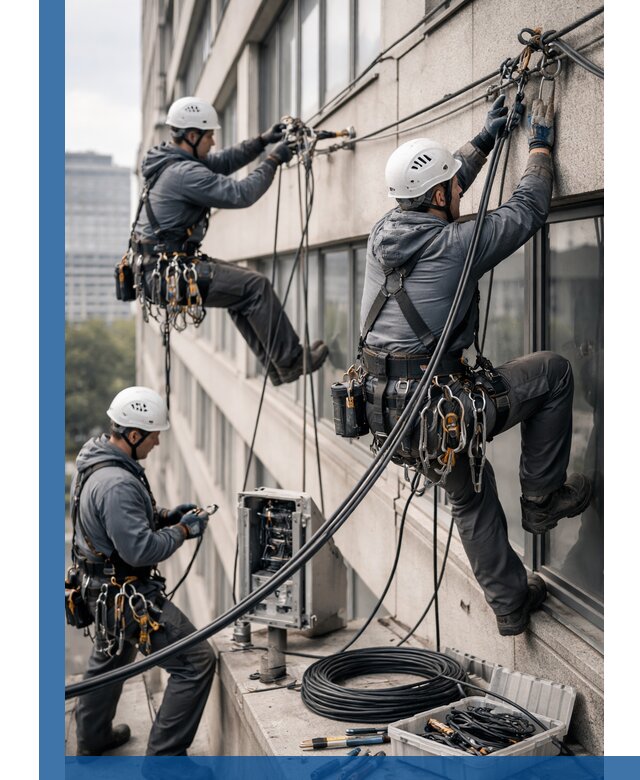 Прокладка оптоволоконного кабеля в Рославле под ключ с тестированием