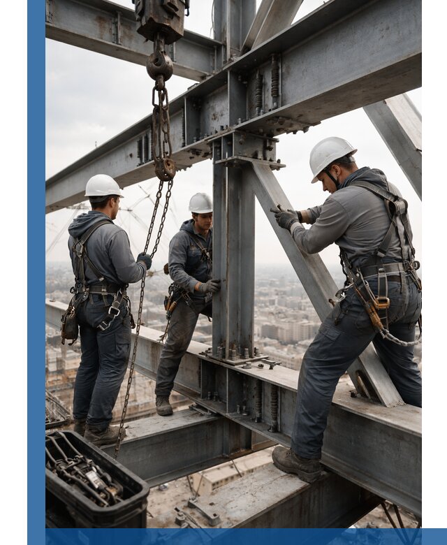 Профессиональный монтаж металлоконструкций на высоте в Рославле