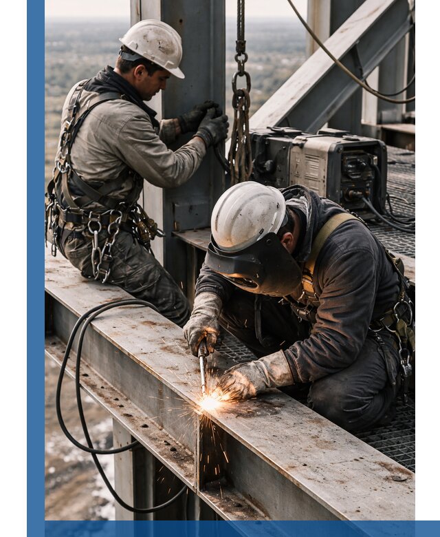 Высотные сварочные работы в Рославле для промышленных объектов