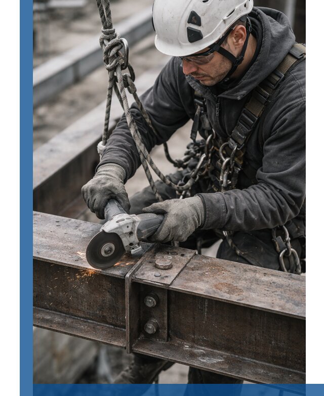 Резка металла на высоте в Рославле для зданий и конструкций