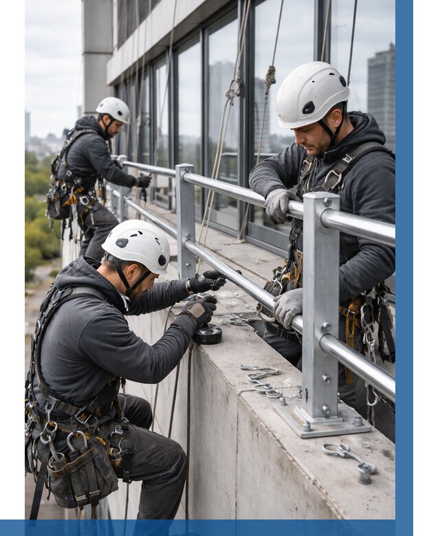 Монтаж ограждений на высоте в Рославле, от 1233 р. | ВЫСОТНИК-Рлв