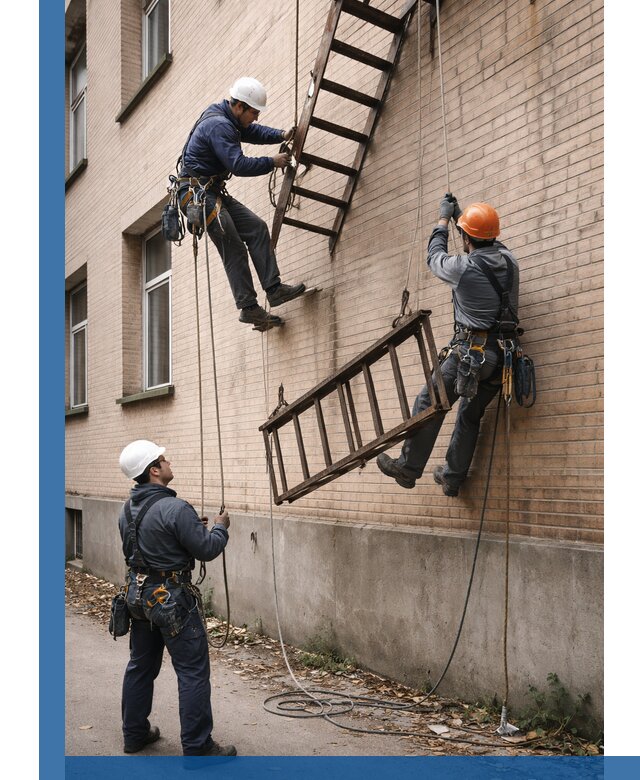 Демонтаж пожарной лестницы в Рославле быстро и безопасно