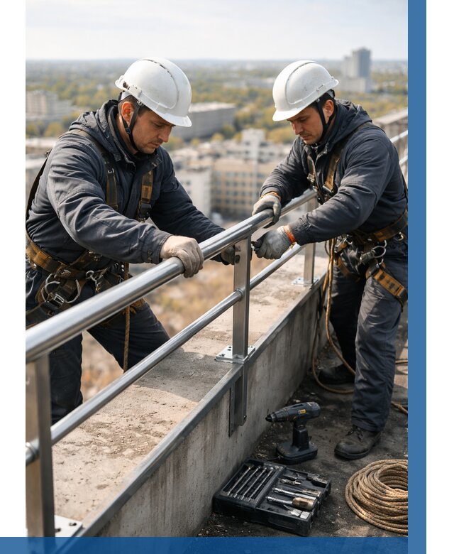 Монтаж перил на высоте в Рославле от 2569 р. | ВЫСОТНИК-Рлв