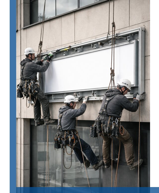 Профессиональный монтаж светового короба под ключ в Рославле