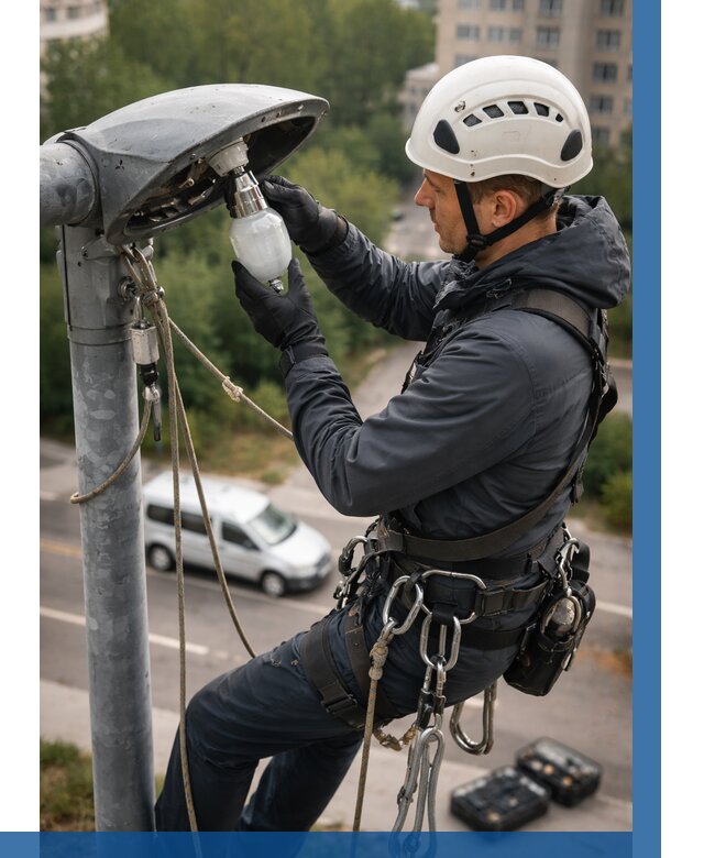 Замена ламп на высоте в Рославле от 2569 р. | ВЫСОТНИК-Рлв