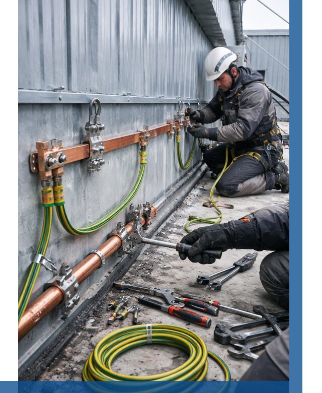 Монтаж заземления здания в Рославле от 25690 р. | ВЫСОТНИК-Рлв