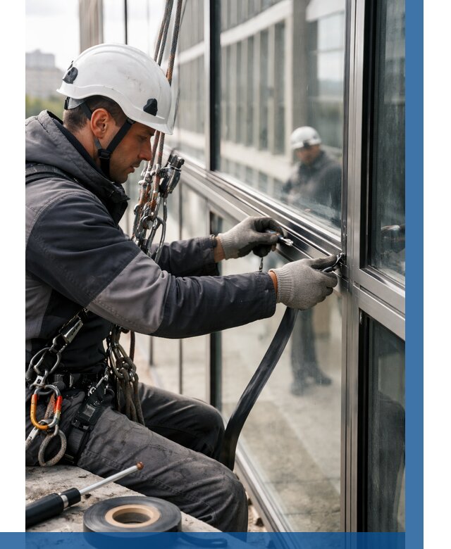 Ремонт витражных конструкций в Рославле от 3597 р. | ВЫСОТНИК-Рлв