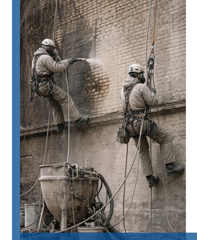 Пескоструйная очистка фасадов в Рославле профессионально