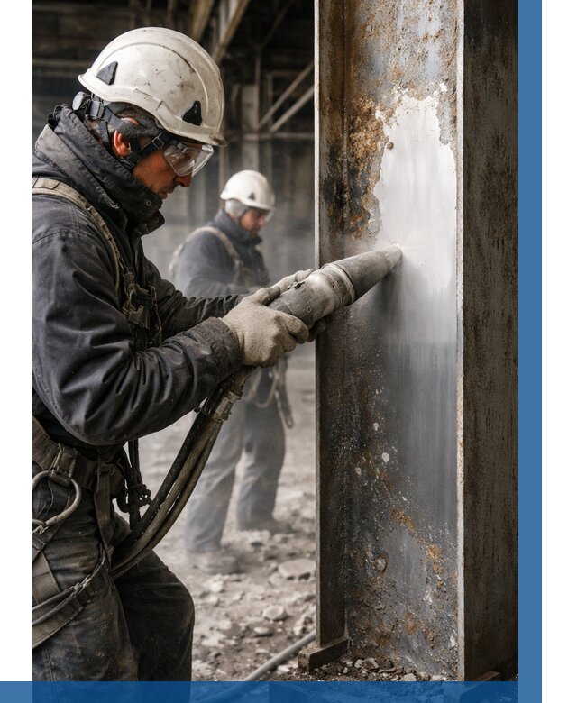 Удаление старой краски с металла в Рославле от 462 р. | ВЫСОТНИК-Рлв