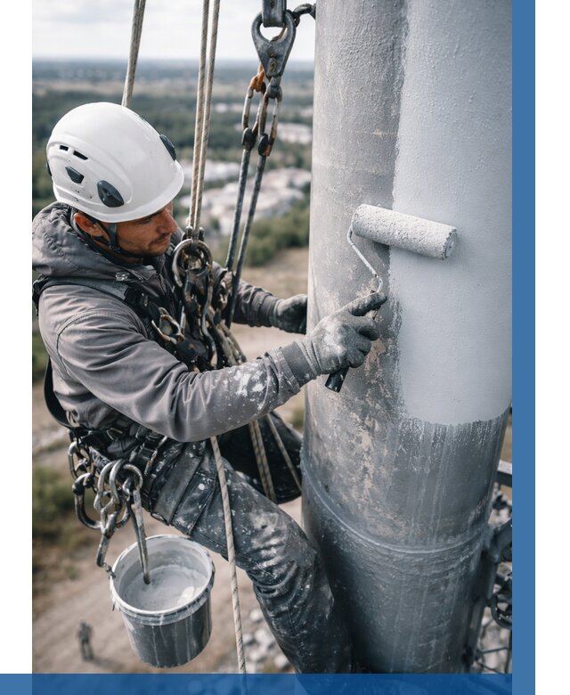 Покраска мачт связи под ключ в Рославле от 873 р. | ВЫСОТНИК-Рлв