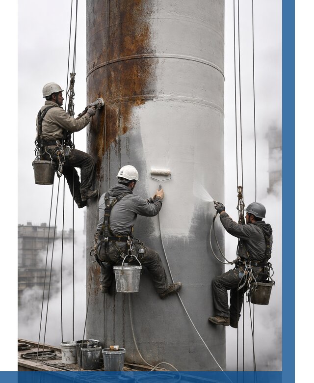 Покраска дымовых труб в Рославле от 8735 р. | ВЫСОТНИК-Рлв