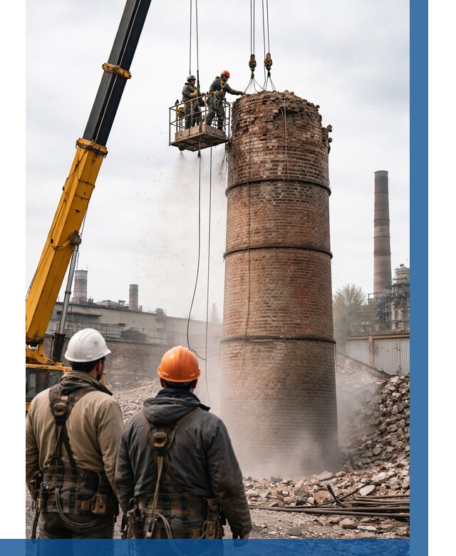 Демонтаж дымовой трубы в Рославле от 92484 р. | ВЫСОТНИК-Рлв, смета