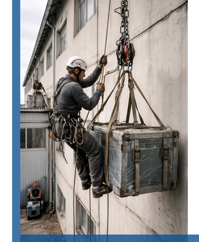 Подъем грузов на высоту в Рославле для промышленных объектов