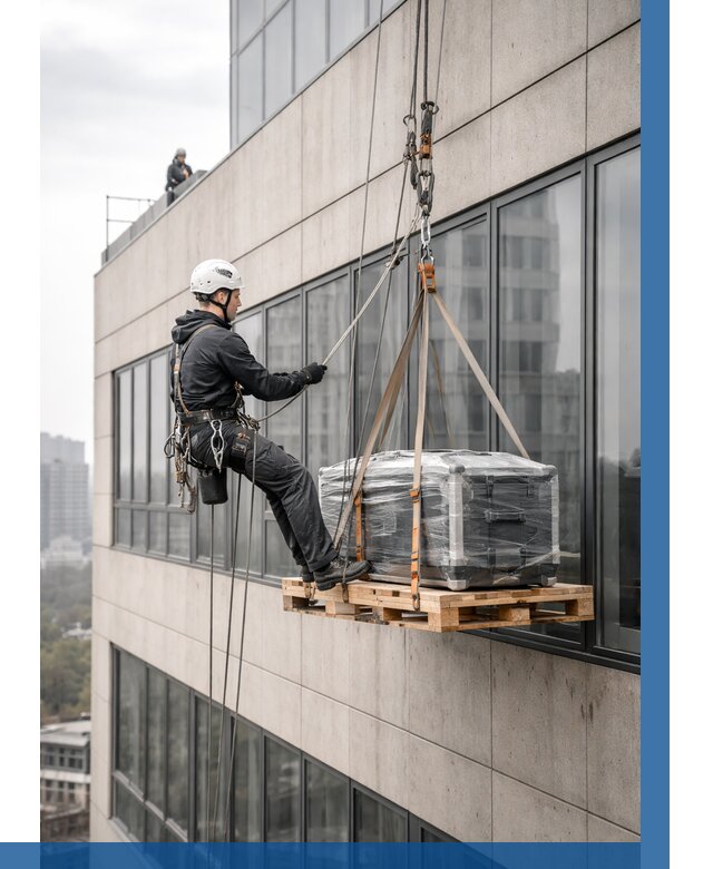 Спуск груза по фасаду в Рославле от 3597 р. | ВЫСОТНИК-Рлв