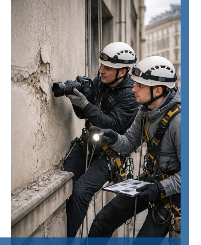 Фотофиксация дефектов фасада в Рославле от 4624 р. | ВЫСОТНИК-Рлв