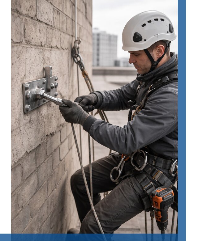 Установка анкерных точек в Рославле от 3597 р. | ВЫСОТНИК-Рлв